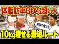 体脂肪率30%超の人はこれやれば最短で10kg痩せます【ダイエット/脂肪燃焼】