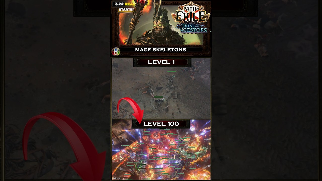 [POE 3.22] Mage Skeletons Necro From ZERO to HERO - Poe Builds #shorts #pathofexile #poebuilds #poe