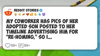 My Coworker Has Pics Of Her Adopted Son Posted To Her Timeline Advertising Him For