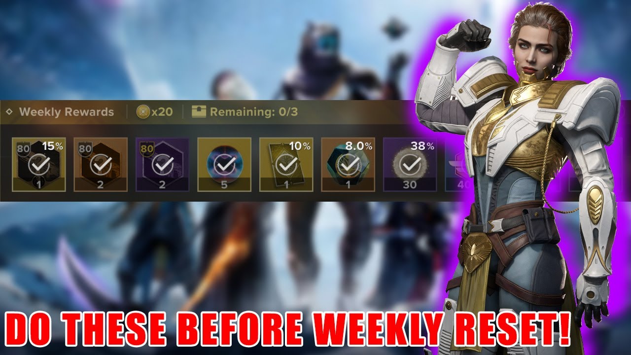 DON'T MISS OUT ON LOOT! THINGS TO DO BEFORE WEEKLY RESET IN DESTINY RISING!