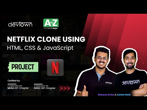 [Premiere] Netflix Clone using HTML, CSS & JavaScript - Project | COMPLETE in 7 - Days - video from DevTown