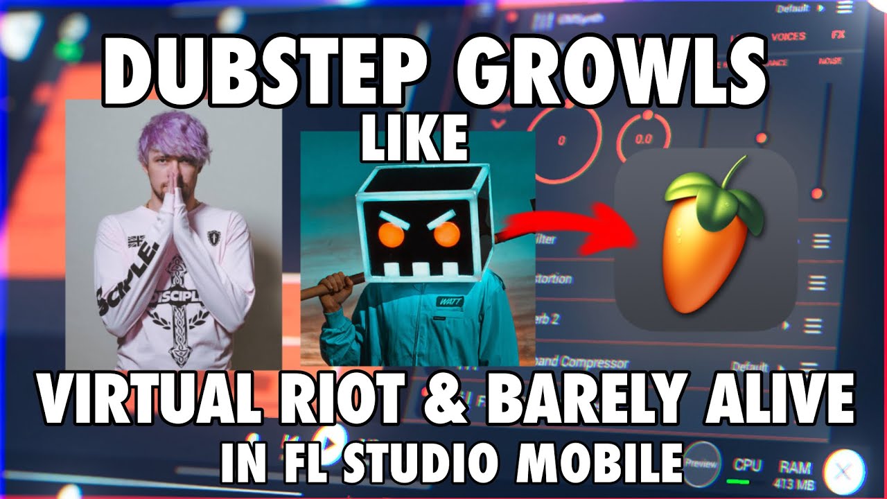 Virtual Riot Studio How to make a GROWL Like Virtual Riot & Barely Alive [FL Studio Mobile ...