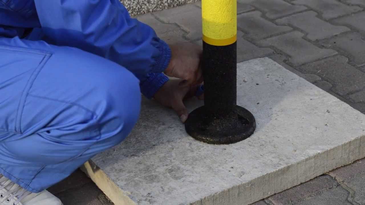 Rubber Bollard / Post Installation Bolt Down HD YouTube
