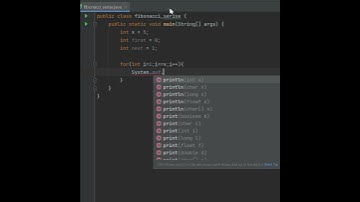 How To Print Fibonacci Series In Java| Java Program For Fibonacci Series | #shorts #javaprogramming