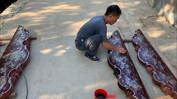 Đánh Véc Ly Theo Lối Cổ Truyền - Sập Gụ Khảm Ốc Hàng Đặt Về Thủ Đô Hà Nội LH 0965.608.392 