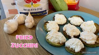 Fried zucchini recipe | garlic zucchini with sour cream and cheese