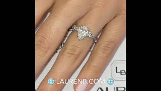 1.70 ct Pear Shape Diamond Three-Stone Ring