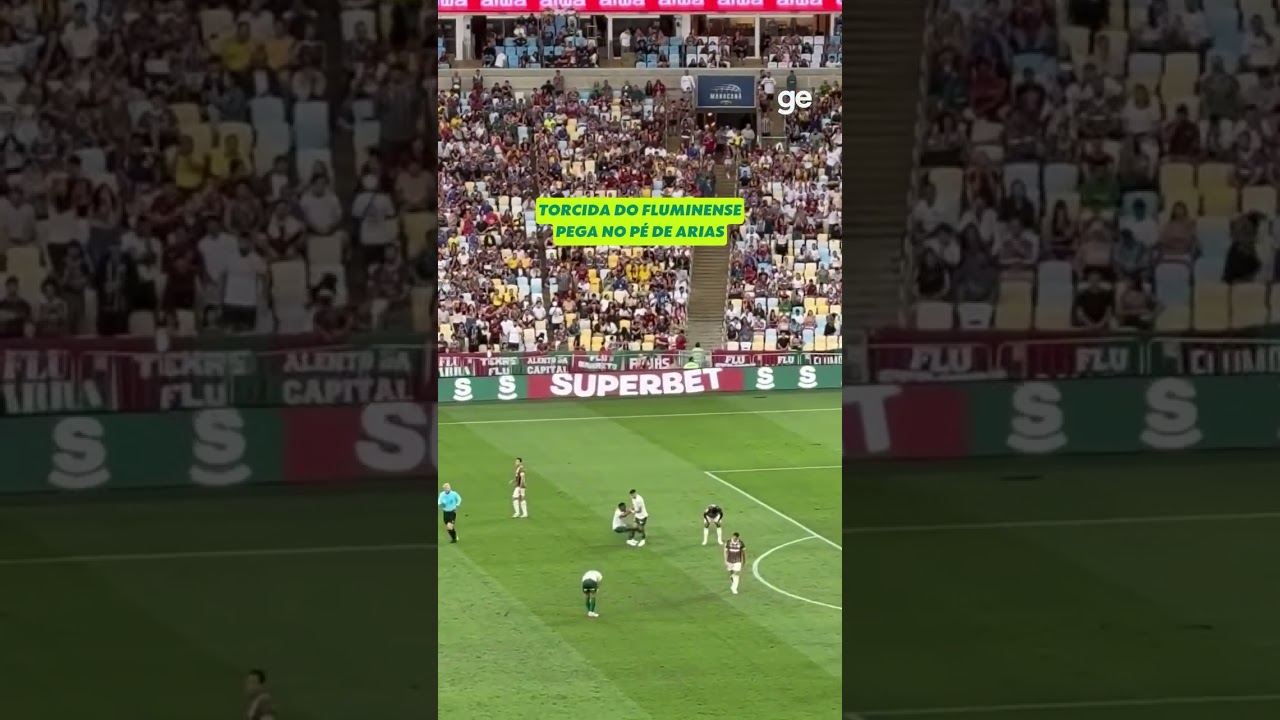 TORCIDA DO FLUMINENSE PEGA NO PÉ DE ARIAS | #shorts | ge.globo