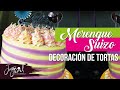 Merengue Suizo - Decoración de Torta - Decoración con Boquillas - Torta de Cumpleaños