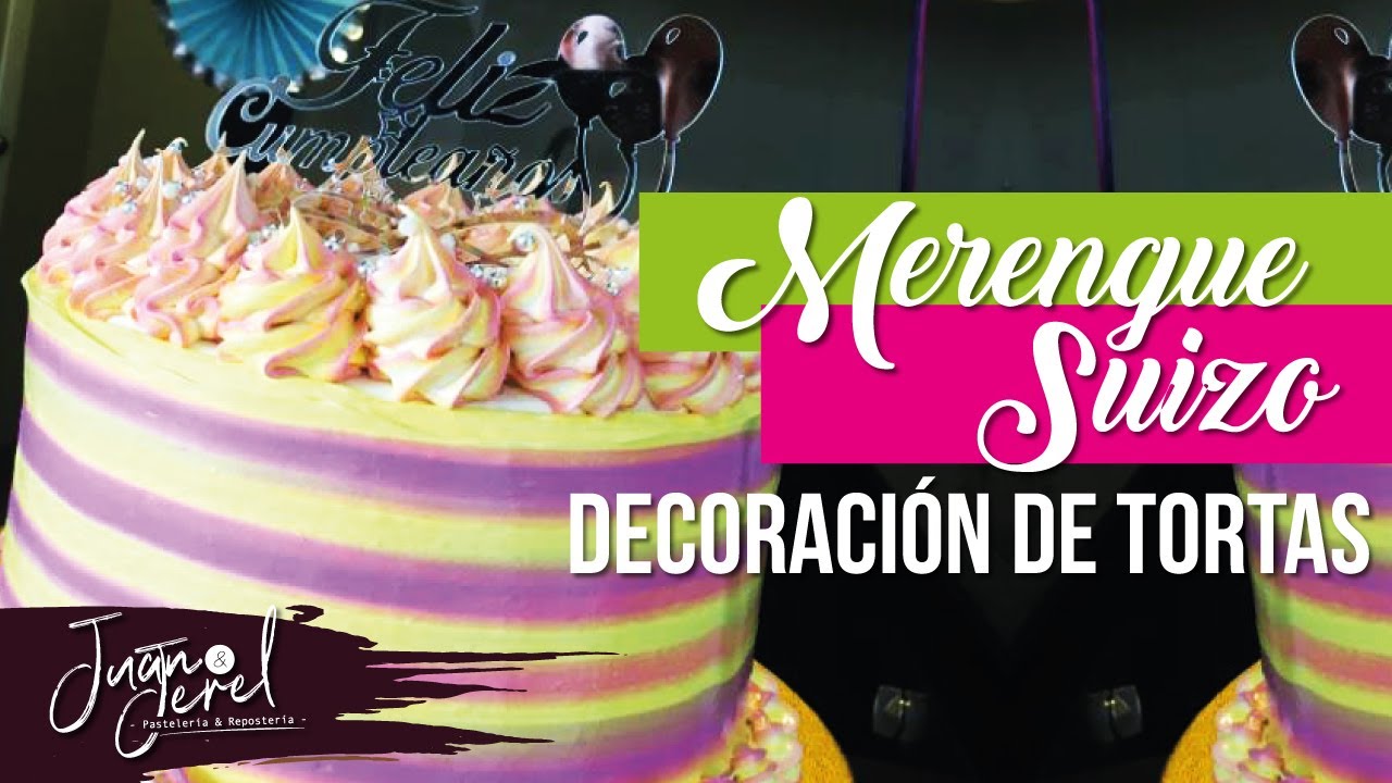 Merengue Suizo - Decoración de Torta - Decoración con Boquillas - Torta de Cumpleaños