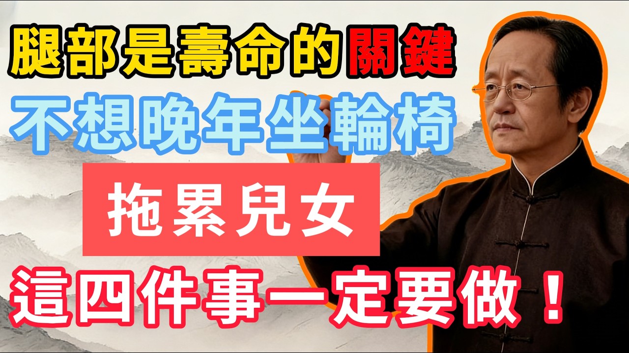 腿部是壽命的關鍵，不想晚年坐輪椅，拖累兒女，這四件事一定要做！!#倪海厦 #健康之源#腿部