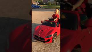 Aden’s Kid Toy Car Review 2020 Maserati Electric Car | Aden and Ashley TV. Maserati Maserati Babyvideos Nicebaby