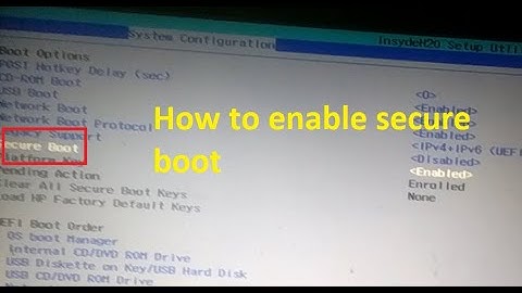 How to enable secure boot in HP Pavilion laptop