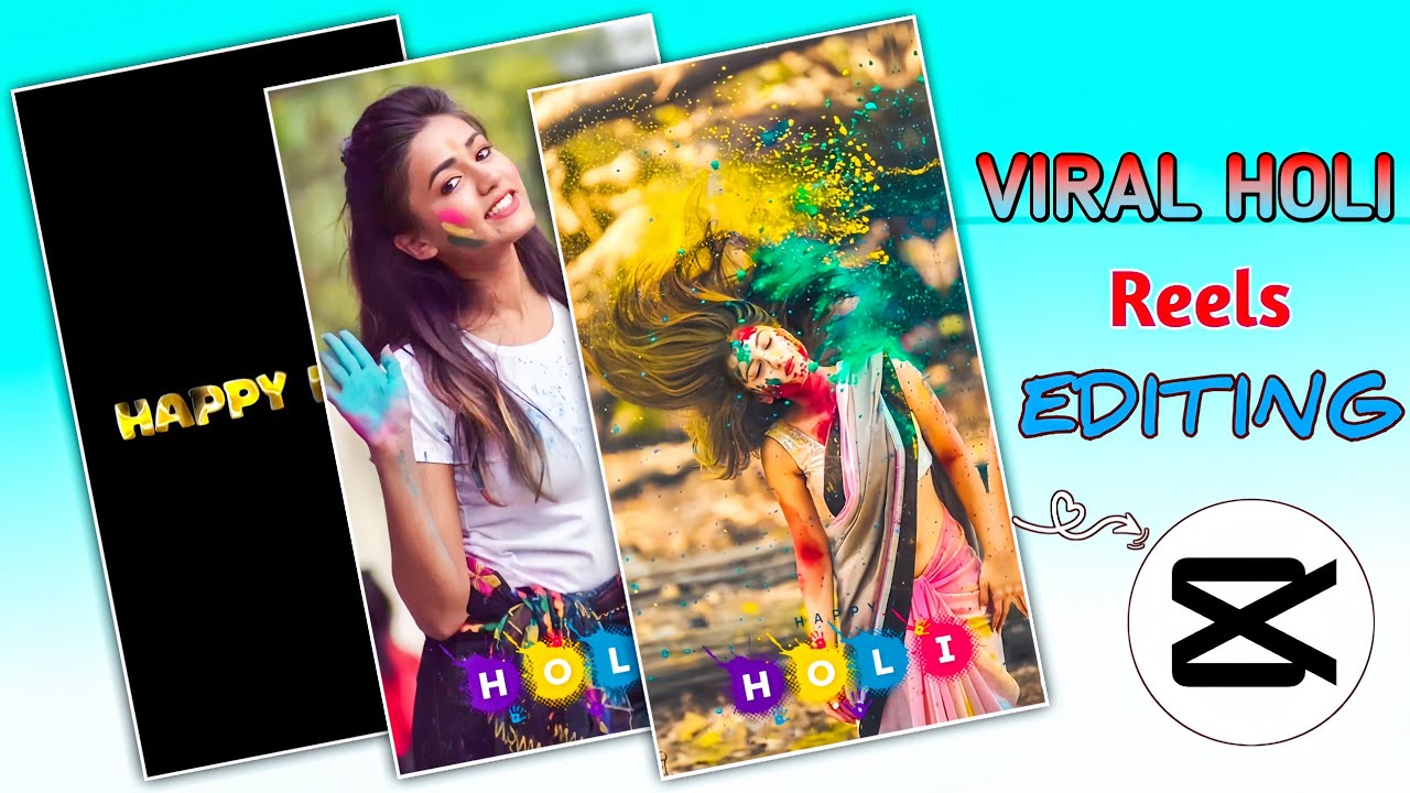 VIRAL HOLI DJ REELS VIDEO EDITING TUTORIAL IN CAPCUT | HOLI TRENDING REELS EDIT