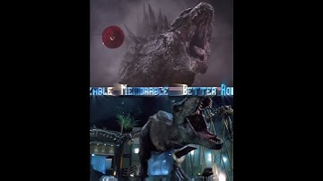 Godzilla vs Jurassic world #godzillaxkongthenewempire #godzillakong #edit #monsterfilm