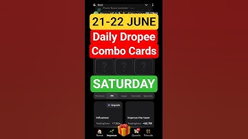 21-22 June Dropee Daily Combo Cards | Dropee daily combo code  | Dropee  combo today