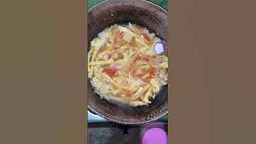 Boiled fish with bamboo shoot 🤤