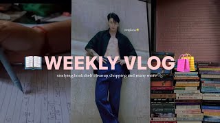 Weekly Vlog | productive week,studying,bookshelf,cleaning birthday, shopping and many more