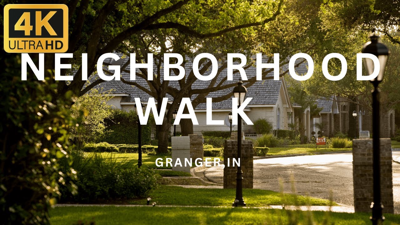 4K Quiet Walk in Midwest Suburban Neighborhood  Nature, Landscape, Beautiful Houses
