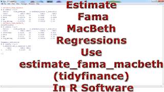 Estimate Fama-MacBeth Regressions Use estimate_fama_macbeth (tidyfinance) With (In) R Software