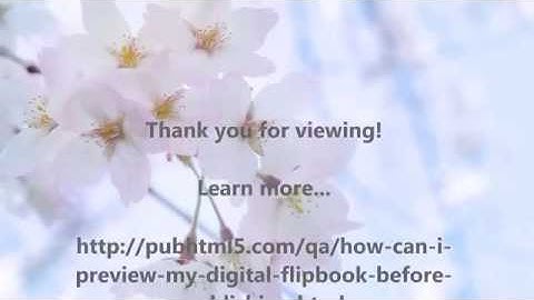 Preview the digital flipbook before publishing with ease by using PUB HTML5
