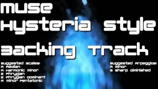 Video thumbnail of "Muse Hysteria Backing Track: 186 bpm, Modern Rock"