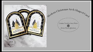 Modern Christmas Arch Shaped Card