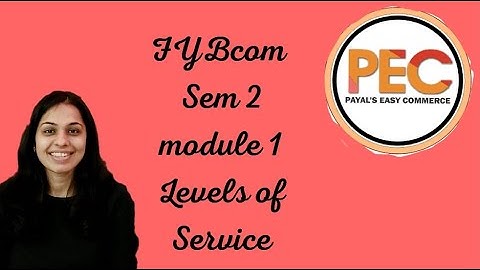 SERVICE PRODUCT(service levels)   II FYBCOM II SEM 2 II MODULE 1