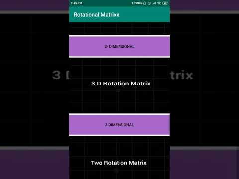 Android Rotational Matrix Simulator