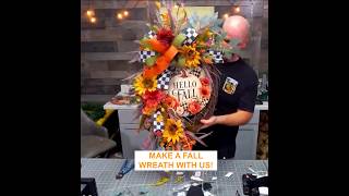 Fall Wreath Tutorial New Fall Sign Florals Fillers Ribbon
