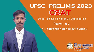 UPSC CSE Prelims CSAT 2023 Questions Shortcut Series Part-02 | 2023 Prelims | Mr Arivazhagan #csat