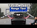 Tesla Model 3 🔋 Wie schnell stirbt der Akku?  Range Test - Top Speed - Autobahn - Reichweite