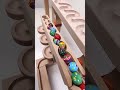290 #What boy could resist a toy like this? Pinball racing track, wooden wave-patterned track, color