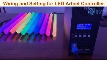 Wiring and Setting for LED Artnet DMX Controller to Control LED Stage Lighting Pixel Light Bar
