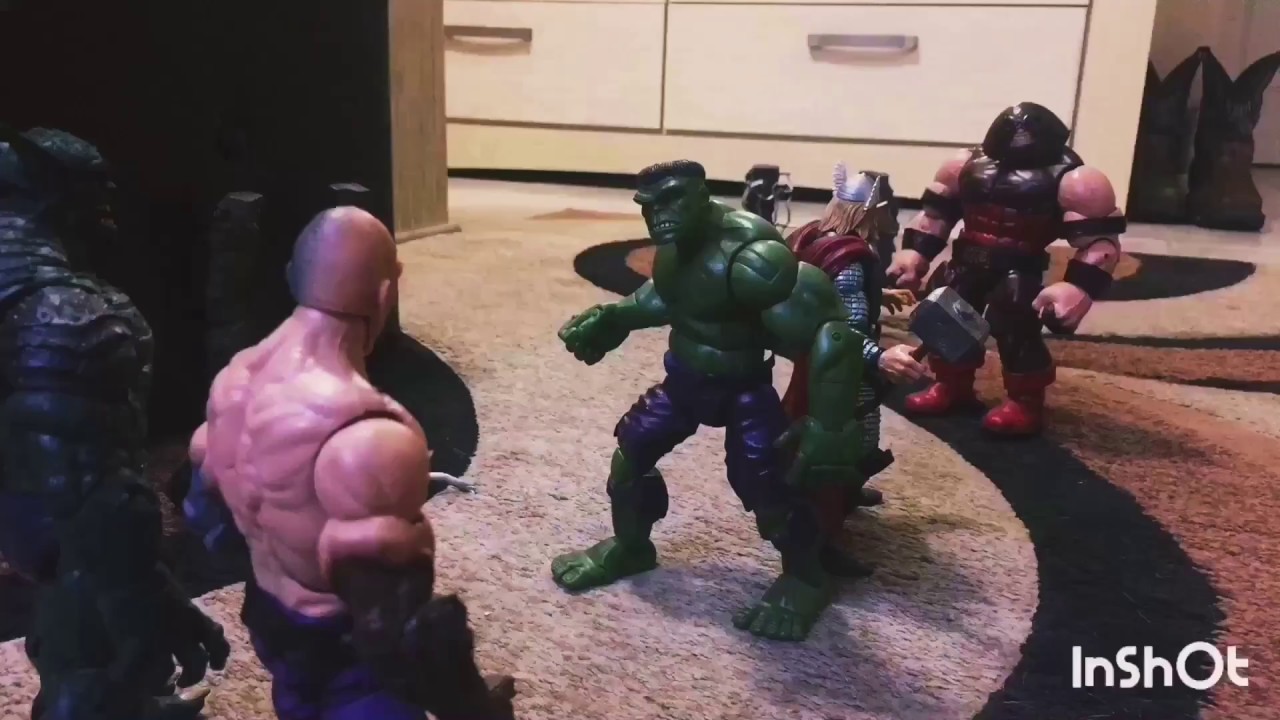 Hulk and Thor Vs Juggernaut, Absorbing man, and Abomination Stop motion