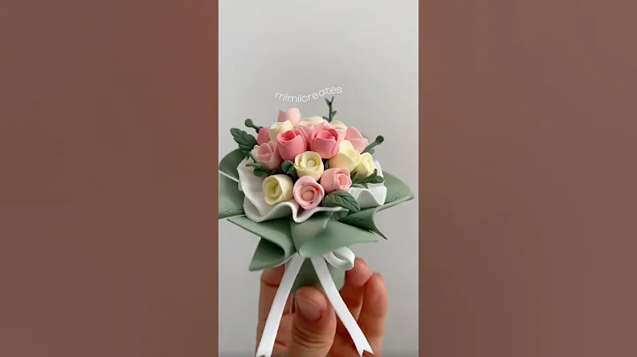 How to make easy flower bouquet 💐 #clayart #diy #trending #shorts #flowers