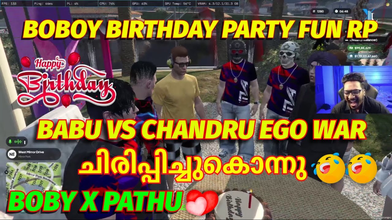 BABUSHETT VS CHANDRU EGO WAR🤣🤣🔥| ചിരിപ്പിച്ചുകൊന്നു 🤣🤣| TVA BOBOY BIRTHDAY FUN RP🤣🔥