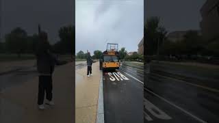 Guy Lands a Ball into Hoopbus’s Hoop over Another Passing Bus