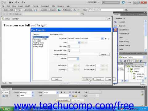 Dreamweaver CS5 Tutorial Working With Fonts Adobe Training Lesson 3.7