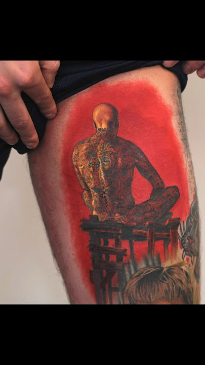 Painting tattoos done NYC tattoo artist Royal Jafarov #tattoo #paintingtattoo #realism #nyctattoo