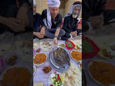 🇮🇶 Iraqi Feast in Mesopotamian Marsh Lands #shorts