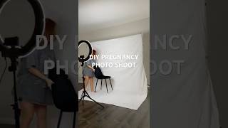 DIY at home pregnancy photo shoot #pregnancy #pregnancyjourney #pregnancyphotoshoot #amazonfinds