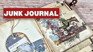 junk journal HOW-TO | decorating front cover and 2 pages