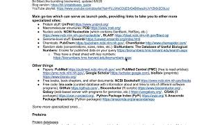Databases & tools for Biochemistry, Molecular Biology, Biology, etc.(my most comprehensive guide) @thebumblingbiochemist