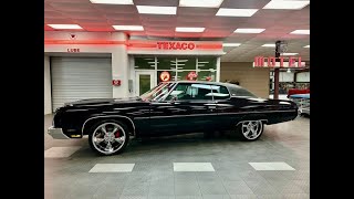 1973 Chevrolet Caprice Classic Factory 454 Big Block Triple Black
1973 Chevrolet Caprice Classic
View at: https://www.autoinvestorsinc.com/vehicles/359/1973-chevrolet-caprice
* Super straight rust free southern car
* Smooth running 454 big block V8
* Turbo 400 automatic transmission
* Power steering
* Power disc brakes
* Air conditioning
* Pioneer stereo
* 20 chrome Rev wheels
* Beautiful two stage black paint with a deep shine
* All glass in excellent shape with new windshield
* Chrome bumpers are original and still look very nice
* Car runs and drives great, very smooth and sound on the road
* Engine starts right up first turn of the key and idles smooth with no smoke or hesitation
* No cracks in the dash and all gauges and lights work as they should
* Super fun and dependable drive anywhere Caprice Classic 1973 Chevrolet Caprice Classic Factory 454 Big Block Triple Black