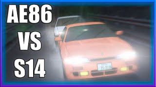 INITIAL D - AE86 VS S14 [HIGH QUALITY]