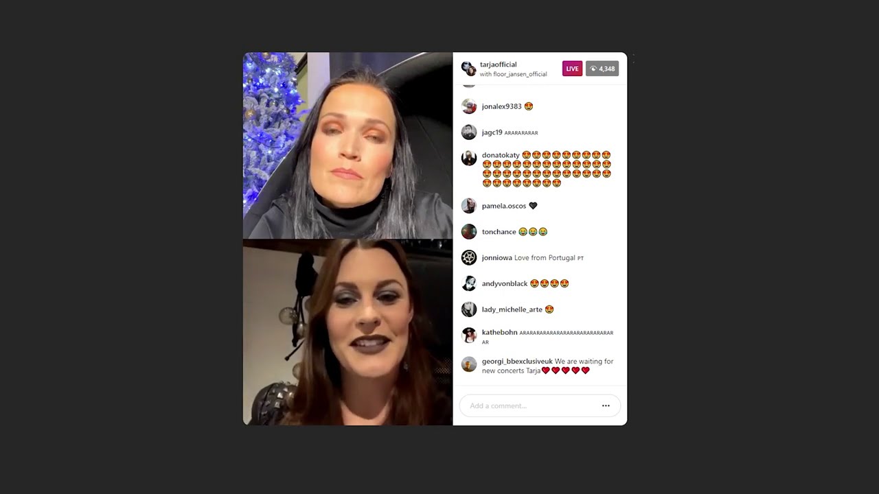 Instagram Live With Floor Jansen You