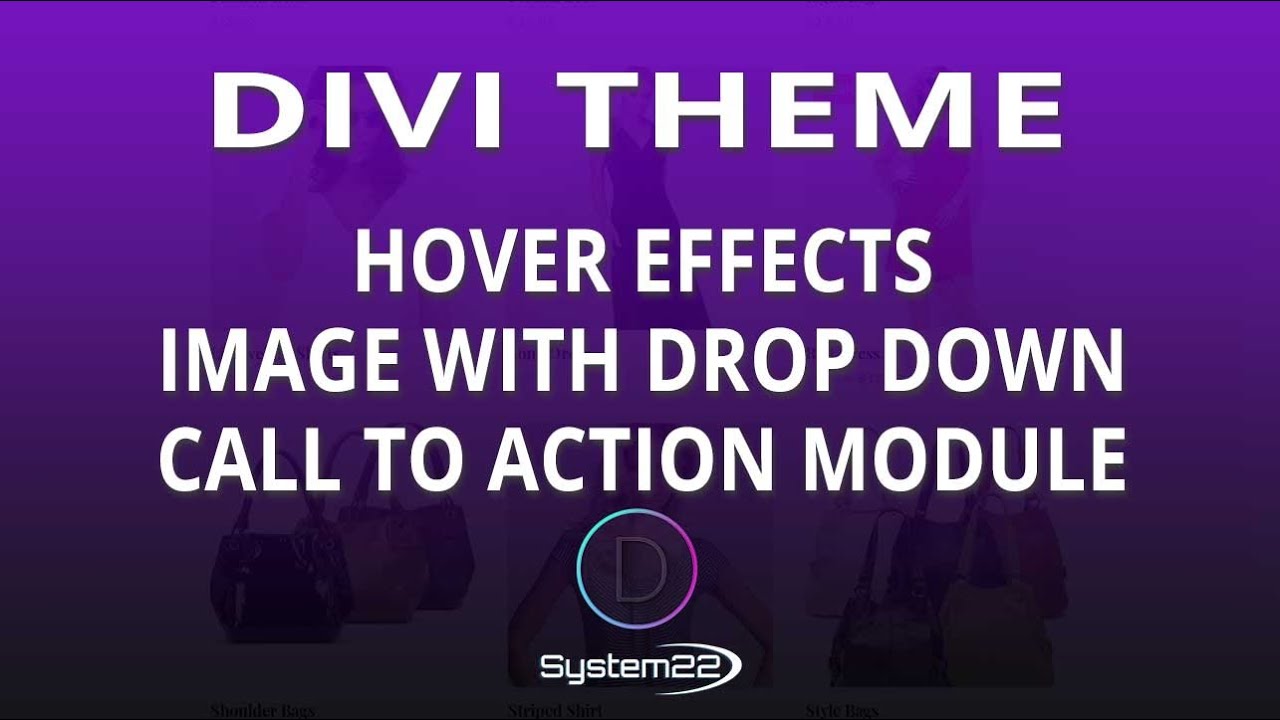 Divi Theme Hover Effects Image With Drop Down Call To Action Module 👈