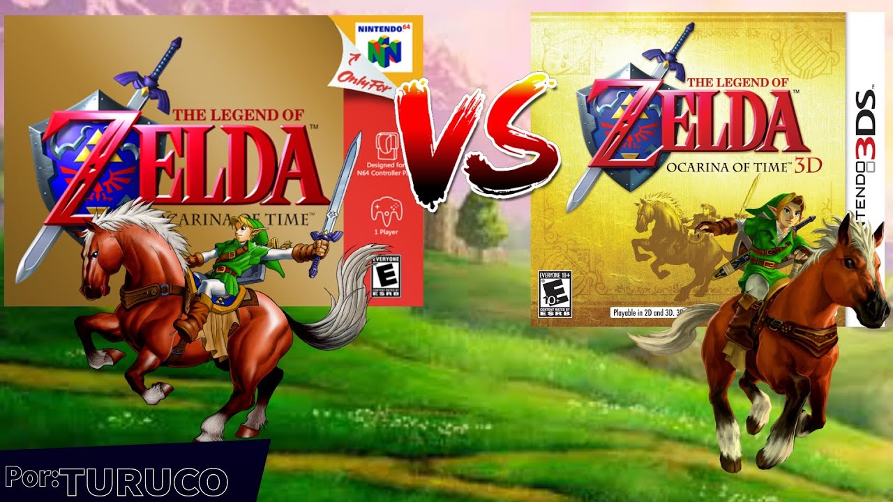 N64 VS 3DS | Zelda Ocarina of Time [Comparação e mudanças] - (VS).ões