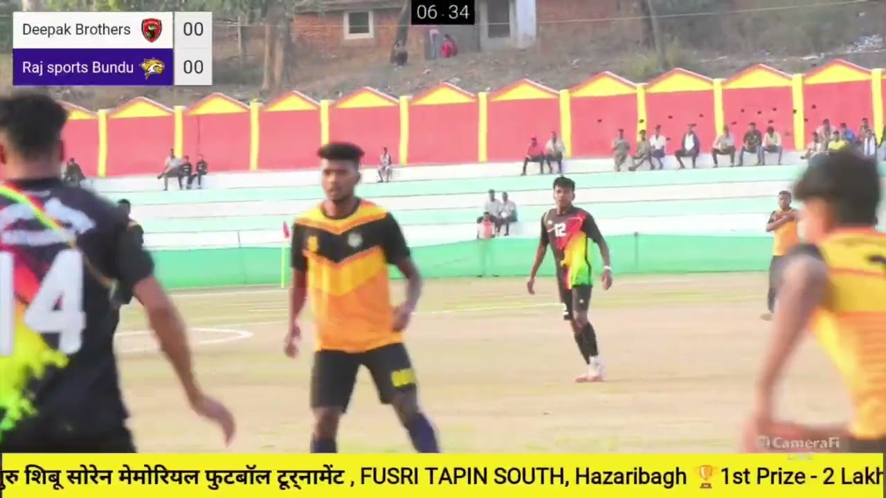 1st quarter final ⚽💥 Raj Sports Bundu 🆚 Deepak Brothers || Fusri Tapin south Hazaribagh 